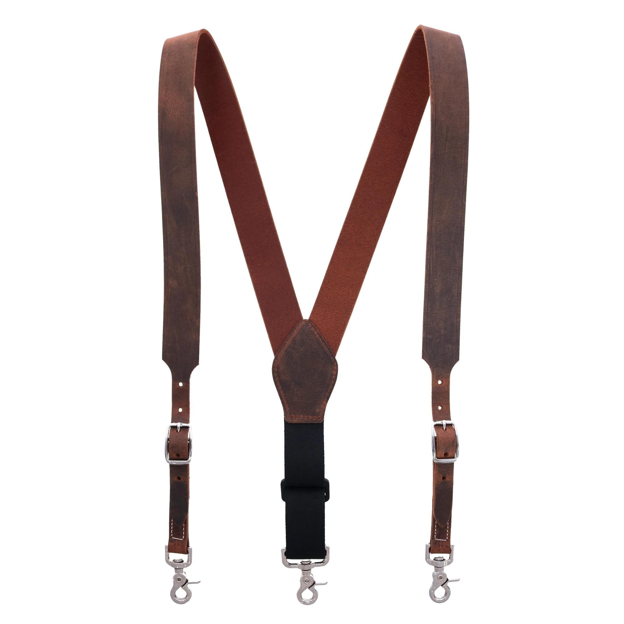 Rebellious Leather Suspenders – Rugged Style for the Modern Man